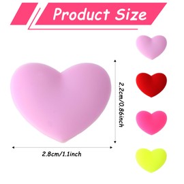 KALIONE 4pcs Tennis Vibration Dampener, Tennis Racket Shock Absorbers, Heart-Shaped Silicone Dampener Tool for Tennis Racquet String Dampener Cute Tennis Supplies（Mixed Colors）