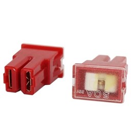 HOOWDAMY Car PAL Tridge Fuse 50A 32V Female Terminal Yellow Pack of 2 Car Fuse (50A)