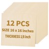12 Pack Basswood Sheets for Crafts - 16 x 16