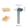 HARFINGTON 2set V Groove Router Bit 0.9" Dia 6mm Shank