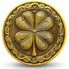 Good Luck Eagle Lucky Coin with Four-Leaf Clover
