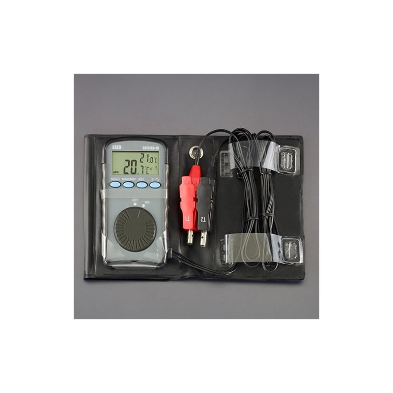 Esco EA701BB-1B 2-Point Measurement Digital Thermometer for Air Conditioning, Small