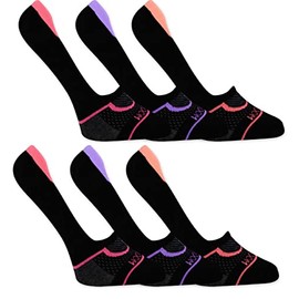 Fruit of the Loom 6 Pair Coolzone Liners Black Assorted Medium