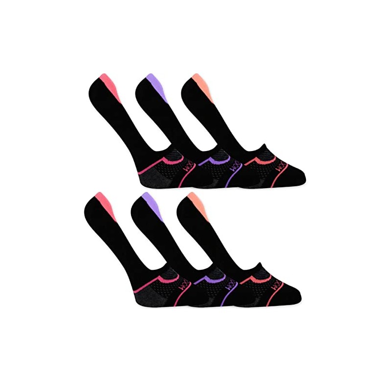 Fruit of the Loom 6 Pair Coolzone Liners Black Assorted