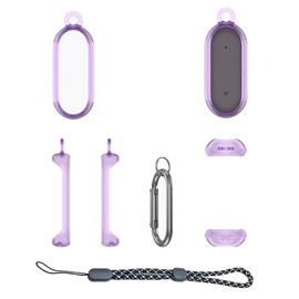 For PLAUD NotePin AI Case Cover [NOUKAJU] PLAUD NotePin AI Voice Recorder Cover TPU Protective Case (with Carabiner) Drop Prevention, Scratch Resistant, Shockproof, Waterproof, Dustproof (Purple Color