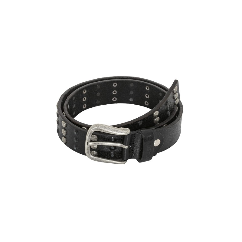 Redbridge Men's Genuine Leather Belt with Rivets, black