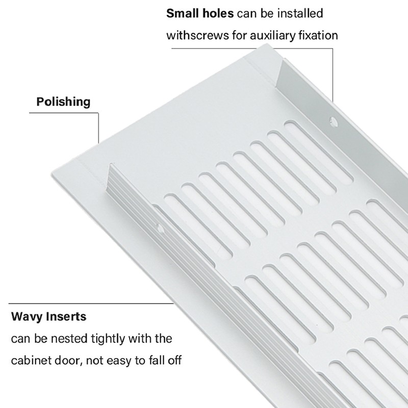 2 Pcs Air Vent Ventilation Grille Aluminium Alloy Rectangular Vent