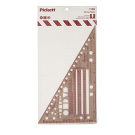 Pickett Business Forms Ruler Template, 6" x 10" x 0.03", Smoke Brown (1189I)