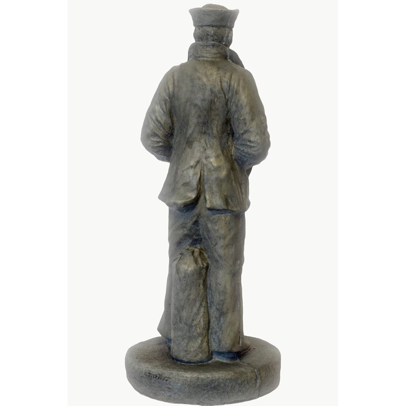 Solid Rock Stoneworks Concrete Sailor Statue- 24" Tall (Indigo)