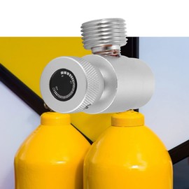 Cerlingwee Filling Adapter, CO2 Filling Tank Cylinder Refill Adapter Connection Kit CO2 Adapter CO2 Filling Tank Cylinder Refill Adapter Connection Kit (Without Air Pressure Gauge)
