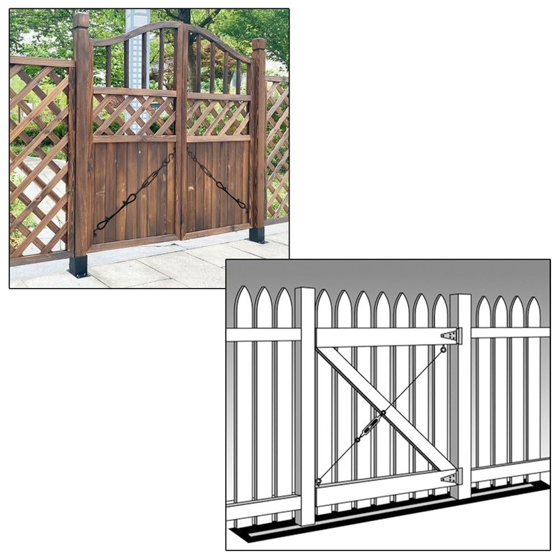 4 Packs Alloy Steel Supporting Anti-Sag Gate Cable Kits for