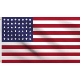DMSE 48 Star USA United States America American 1912 Flag 3X5 Ft Foot 100% Polyester 100D Flag UV Resistant (3' X 5' Ft Foot)