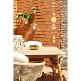 The Novogratz Metal Geometric Windchime, 7" x 1" x 48", Gold