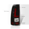 AJP Distributors LED Tube Bar Style Tail Lights Brake Lamps