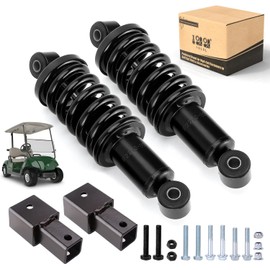 10L0L Golf Cart Heavy Duty Rear Shock Absorber with Springs Fit Yamaha G29 Drive/Yamaha G14/G16/G19/G20/G22 Gas & Electric, OEM # JR6-F2210-00, JN4-F2210-00-00(with Shock Extenders)