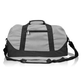 DALIX 18" Medium Duffle Bag Gym Sports Duffel  - Gray
