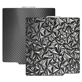 Eleqldwen 3D Printer PEO PET Build Plate for Bambu-Lab X1/X1C/X1E/P1P/P1S/A1 3D Printer,PEO+Carbon Fiber PET Surface257x257mm