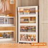 RaybeeFurniture Stackable Storage Containers with Wheels & Lid Large Plastic