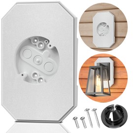 ziyue Siding Mounting Block, Vinyl Siding Mounting Kit Outlet Box Light Mounting Block with Built-in Electrical Box for 1/2 inch Lap Double and 4 inch Siding