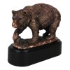 Walking Bear Statue - Bronze Electroplated 7"L Figurine Wild Life