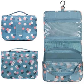 Hanging Travel Toiletry Bag, Foldable Hygiene Bag, Waterproof Wash Bag with Hanging Hook, Toiletries Bag, Skincare Bag, Cosmetic Bag, Portable Storage Bag for Bathroom Shower Makeup Organizer