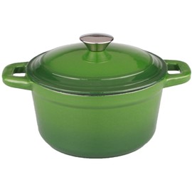Berghoff Neo Cast Iron Stockpot with a Lid, Green, 3-Qt.