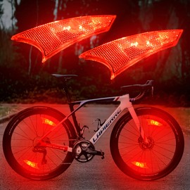 Loodika LED Bike Wheel Lights,4 Pack,Bicycle Spoke Lights with Batteries Included,Bicycle Lights for Wheel,Ultra Bright-Waterproof,Best Gifts for Kids Teens Boys Girls! (Red)