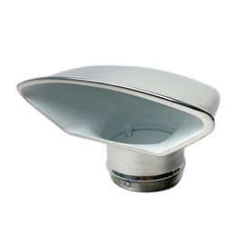 MARINE CITY Rounded Trapezoidal White Cowl Vent, 3-inch 316 Grade Stainless Steel, Rust & Corrosion Resistant for Boats, Yachts, and Marine Vehicles