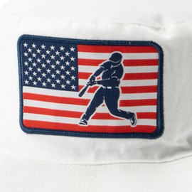 ChalkTalkSPORTS Baseball Bucket Hat - Adjustable | Cooling | Wide Brim Boonie | Outdoor & Beach Sun Hat | Men & Women | USA Flag