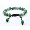 Motivational Bracelet for Women Men Manifestation - Pyrite Angelite Green