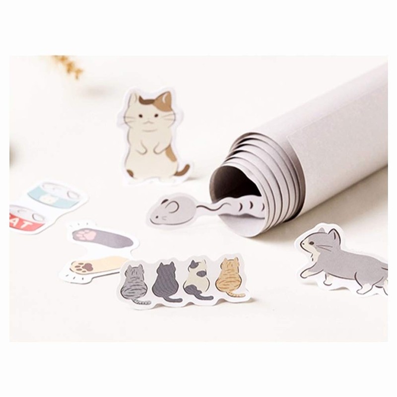 Za-Bi Seal Flake Sticker Cat 95 Sheets + Extra Large