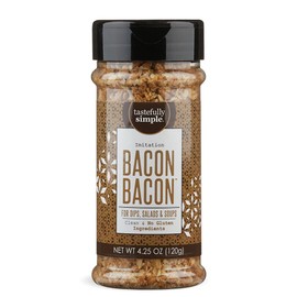 Tastefully Simple Bacon Bacon Seasoning, Great on Salads, Stir-Frys, Burgers and More, Vegan, Kosher, Keto, and Paleo, No MSG or Gluten Ingredients, 4.25 oz (Pack of 3)