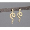 gold snake earrings asp cleopatra toga serpent post stud dangle