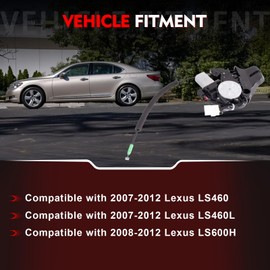 Merautop SJ Tailgate Door Lock Actuator Compatible with 2007-2012 Lexus LS460 LS460L, 2008-2012 Lexus LS600h, Rear Trunk Latch Lock Actuator Replace 6465050040, 6465050030, 6465050050