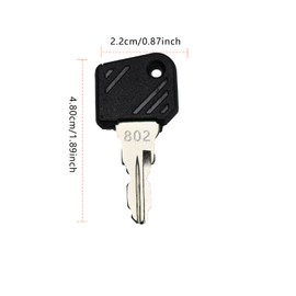 Newyuan 10 x Replacement Linde Forklift Ignition Key 802 Compatible with Linde E16 L12 Forklifts, Construction Machines Tractor, Sweeper Tractor