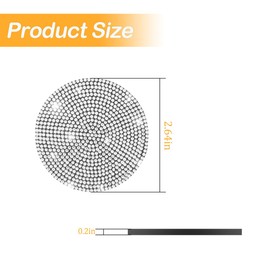 TSUGAMI Bling Car Cup Holder Coaster, 2 Pack Crystal Rhinestone Anti-Slip Insert Coasters, Universal 2.75 Inch Fashion Automotive Cup Mat, Car Interior Accessories Decor Gifts for Women (White)