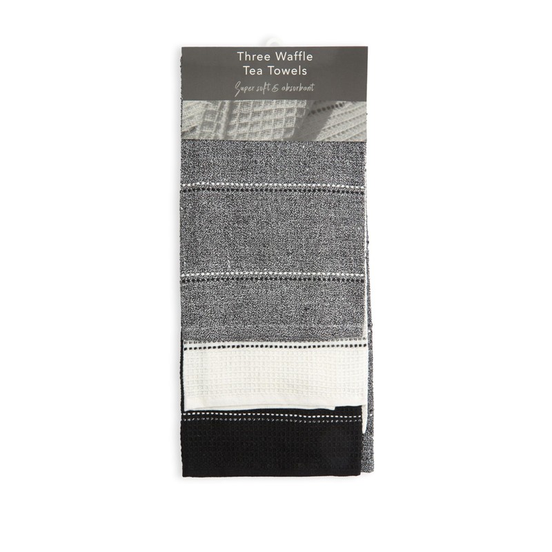 Emma Barclay Utopia 3 Pack Waffle Kitchen Tea Towel Set