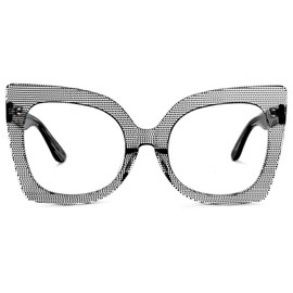 Zeelool Retro Oversized Acetate Butterfly Blue Light Blocking Glasses for Women Phillips WA000487-04 Black