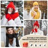 Figarge Women's Winter Hat Scarf Touchscreen Gloves Set with Thick