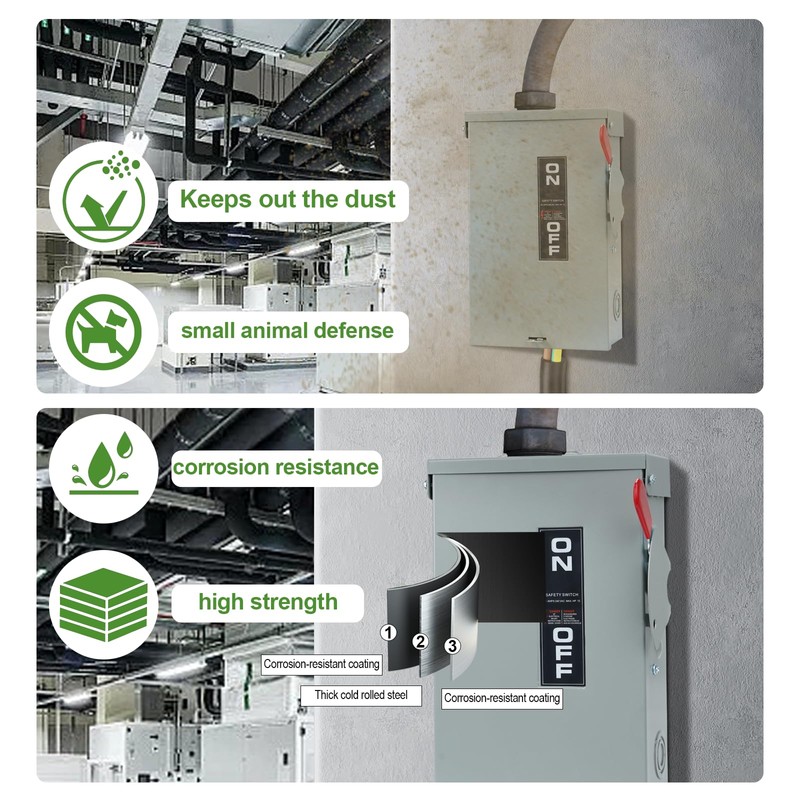 2P 30Amp 120V/240V General Duty Safety Switch,Disconnect Switches Box,Quick Disconnect