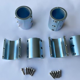 BZBMGMO The New Split Collar Tube Clamp, UTV Clamp Steel Weldable,Long Connector Tube Clamp 1-3/4" Qty 4