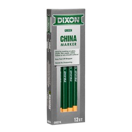 Dixon® Phano® Nontoxic China Markers, Green, Presharpened, Pack of 12