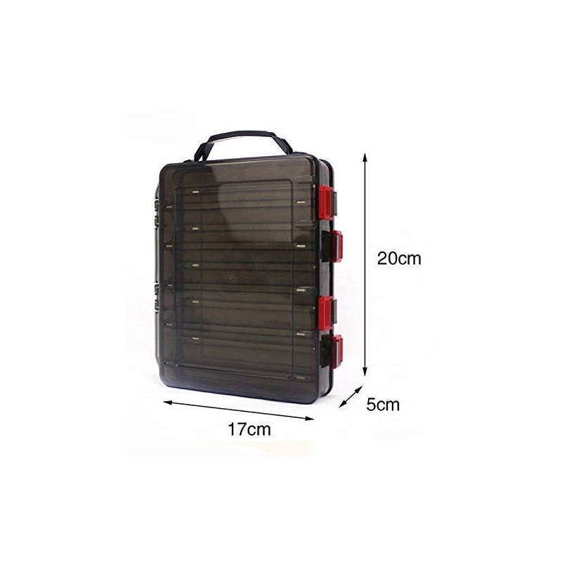 10/14 Compartments Double-Sided Fishing Lure Hook Tackle Box Visible Hard