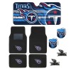 TENNESSEE TITANS 4pc CARPET FLOOR MATS / SUNSHADE /2pc AIR