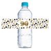 Confetti Polka Dot 90th Birthday Party Waterproof Water Bottle Sticker