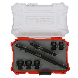 ARES 27086 – Nut Driver Set – SAE Magnetic 7-Piece – Detachable and Cleanable – Radial 6 Point Drive Sockets Load on Flats - Removable Socket Ends for Easy Cleaning – Heavy Duty CR-V Steel