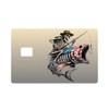 Patriotic Skeleton Fishing Card Sticker