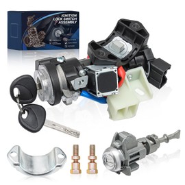 KUTTOLE Ignition Switch Assembly 81905-2T040 with Door Lock Cylinder & 2 Keys Fit for Kia Optima 2011-2015, Ignition Lock with Key Replace 81970-2TA00, 81900-2TD00, 81905-2T040