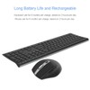 Arteck 2.4G Wireless Keyboard and Mouse Combo Stainless Full Size