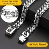 14mm Wide Silver Dog Chain Collar Walking Metal Chain Collar